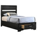 Miranda - Wood Twin Storage Panel Bed - Black