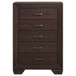 Kauffman - 5-Drawer Bedroom Chest - Dark Cocoa