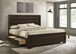 Kauffman - Wood Eastern King Storage Panel Bed - Dark Cocoa