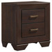 Kauffman - 2-Drawer Nightstand - Dark Cocoa