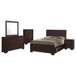 Kauffman - California King 5 Piece Bedroom Set - Dark Cocoa