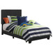 Dorian - Upholstered Twin Panel Bed - Black