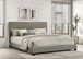 Dorian - Fabric Upholstered Eastern King Panel Bed - Taupe