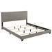 Dorian - Fabric Upholstered Eastern King Panel Bed - Taupe