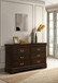 Louis Philippe - 6-Drawer Dresser - Cappuccino
