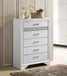 Miranda - 5-Drawer Bedroom Chest - White