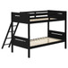 Littleton - Wood Twin Over Twin Bunk Bed - Black