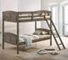 Flynn - Wood Twin Over Twin Bunk Bed - Weathered Brown