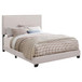 Boyd - Upholstered Eastern King Panel Bed - Ivory
