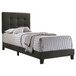 Mapes - Upholstered Twin Panel Bed - Charcoal