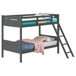 Littleton - Wood Twin Over Twin Bunk Bed - Gray