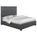 Bowfield - Upholstered Eastern King Panel Bed - Charcoal