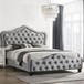 Bella - Upholstered Queen Panel Bed - Gray