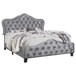 Bella - Upholstered Eastern King Panel Bed - Gray