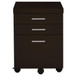 Skylar - 3-Drawer Home Office Mobile File Cabinet - Cappuccino