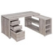 Yvette - 3-Drawer L-Shape Computer Desk - Gray Driftwood