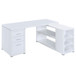 Yvette - 3-Drawer L-Shape Computer Desk - White