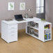Yvette - 3-Drawer L-Shape Computer Desk - White