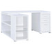 Yvette - 3-Drawer L-Shape Computer Desk - White