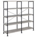 Analiese - 4-Shelf Double Bookshelf - Gray Driftwood