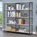 Analiese - 4-Shelf Double Bookshelf - Gray Driftwood