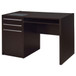 Halston - 2-Drawer Office Desk With Cabinet - Cappuccino