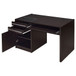 Halston - 2-Drawer Office Desk With Cabinet - Cappuccino
