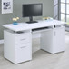 Tracy - 2-Drawer Office Computer Desk - White