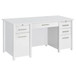 Dylan - 4-Drawer Lift Top Office Desk - White High Gloss