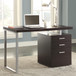 Brennan - 3-Drawer Office Computer Desk - Cappuccino