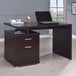 Irving - 2-Drawer Office Computer Desk - Cappuccino