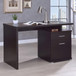 Irving - 2-Drawer Office Computer Desk - Cappuccino
