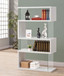 Emelle - 4-Shelf Glass Panel Bookshelf - White
