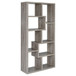 Theo - 7-Shelf Bookshelf - Weathered Gray