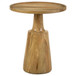 Ixia - Round Solid Mango Wood Accent Side Table - Natural