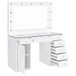 Acena - 7-Drawer Vanity Set With Lighting - White High Gloss