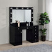 Acena - 7-Drawer Vanity Set With Lighting - Black High Gloss