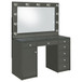 Acena - 7-Drawer Vanity Set With Lighting - Gray High Gloss