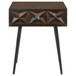 Ezra - 1-Drawer Rectangular Accent Side Table - Coffee Brown