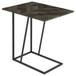 Carly - Expandable Engineered Wood C-Shaped Side Table - Gray