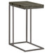 Pedro - Expandable C-Shaped Sofa Side Table - Weathered Gray