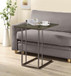 Pedro - Expandable C-Shaped Sofa Side Table - Weathered Gray