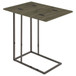 Pedro - Expandable C-Shaped Sofa Side Table - Weathered Gray