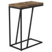 Sergio - Engineered Wood C-Shaped Side Table - Rustic Tobacco