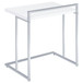 Dani - Rectangular C-Shaped Sofa Side Table - White High Gloss