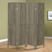 Deepika - 4-Panel Room Divider Folding Screen - Gray Driftwood