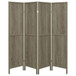 Deepika - 4-Panel Room Divider Folding Screen - Gray Driftwood