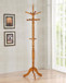 Achelle - 11 Hook Freestanding Coat Rack Hat Hanger - Golden Brown