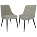 Cosmo - Upholstered Dining Side Chair (Set of 2) - Light Gray