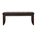 Dalila - Leatherette Upholstered Wood Dining Bench - Cappuccino